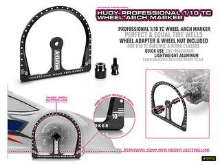 HUDY 107772 - Professional 1/10 TC Wheel Arch Marker