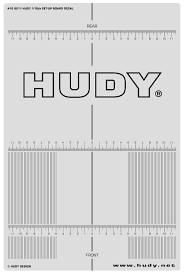 Hudy 108211 - Plastic Set-up Board Decal for 1/10