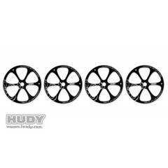 Hudy 108870 - ALU SET-UP WHEEL FOR 1/8 OFF-ROAD (4 Pz)