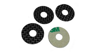 1UP Racing Carbon Fiber Body Washers 6mm Post - 4pcs