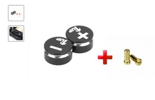 1UP Racing LowPro Bullet Plugs & Grips 5mm - Black/Black