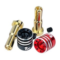 1UP Racing Heatsink Bullet Plugs - 4/5mm Stepped (2pcs)