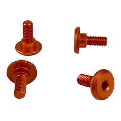 1UP Racing Servo Mounting Screws - 4.2mm Neck M3x6mm Thread - Orange