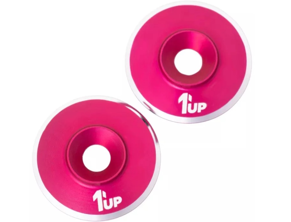 1UP Racing 820421 - LowPro UltraLite Wing Washers - Hot Pink (2)