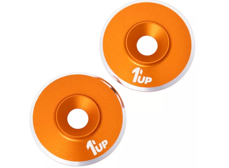 1UP Racing 820621 - LowPro UltraLite Wing Washers - Orange (2)