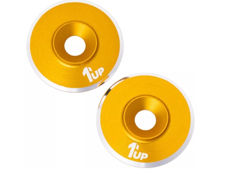 1UP Racing 820721 - LowPro UltraLite Wing Washers - Gold (2)