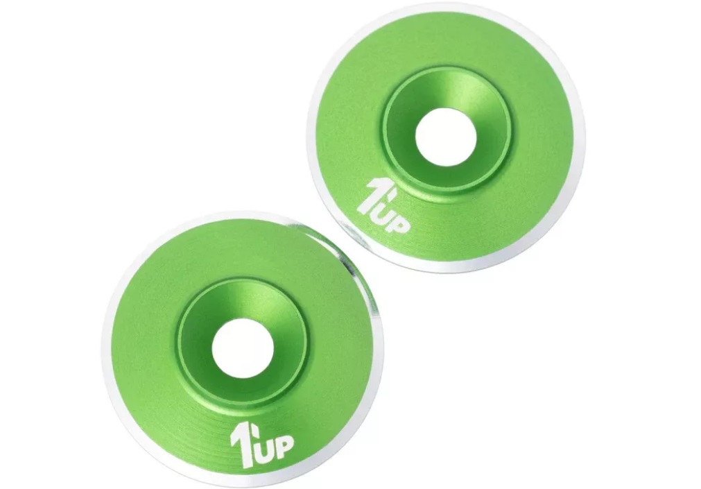 1UP Racing 820821 - LowPro UltraLite Wing Washers - Green (2)