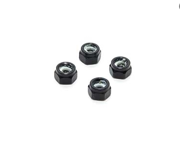 PN Racing Alm. 2mm Wheel Lock Nut - Black