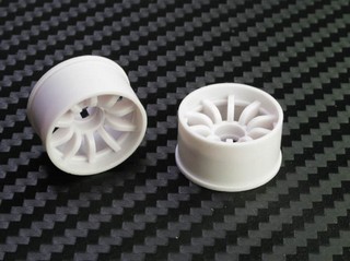 PN Racing Mini-Z 2WD Machine Cut 10 Spoke Rear Wheel R0 White