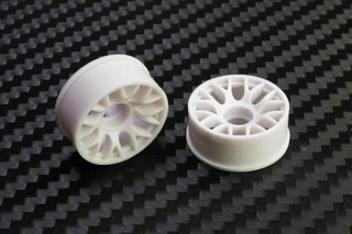 PN Racing Mini-Z 2WD Machine Cut BBS Front Wheel F0 White