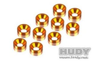 Hudy Rondelle Svasate Alu Orange (10 pz)