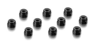 Hudy Alu Nut M3 - Black (10 pcs)