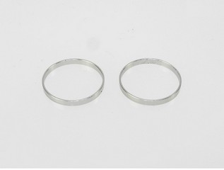 PN Racing Mini-Z Wheel Outer Lip for Front Wheel (2pcs Silver)