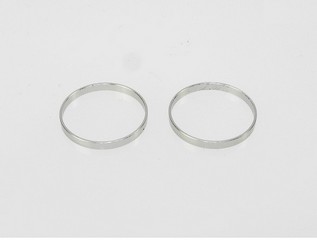 PN Racing Mini-Z Wheel Outer Lip for Front Wheel (2pcs Silver)