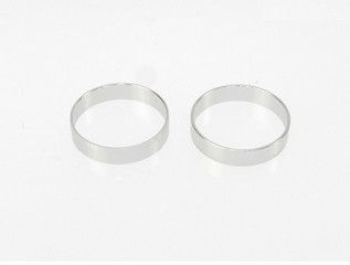 PN Racing Mini-Z Wheel Outer Lip for Rear Wheel (2pcs Silver)