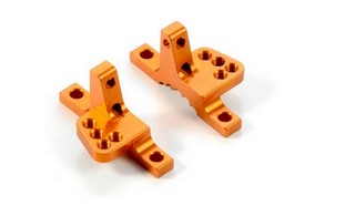 XRAY T4 Alu Upper Clamp with 4 Adj. Roll-Centers (L+R) - Orange
