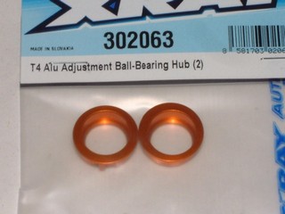 XRAY T4 2018 - Alu Adjustment Ball-Bearing Hub - Orange (2 pcs)