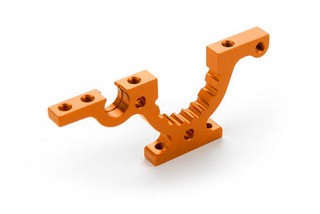 XRAY 302764-O T4F alu lower adjustment bulkhead - front right - orange