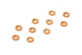 XRAY Alu Shim 3x6x0.5mm - Orange (10 pcs)