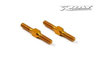 XRAY Tirante Alluminio SX / DX M3 26mm (2pz) colore Arancione