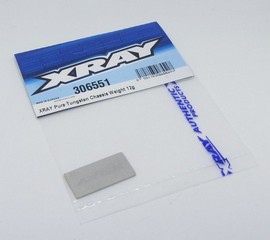 XRAY Pure Tungsten Chassis Weight 12g - Clicca l'immagine per chiudere