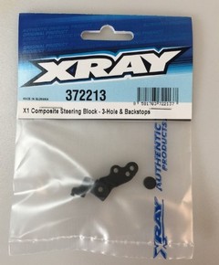 XRAY X1 Composite Steering Block - 3-Hole & Backstops