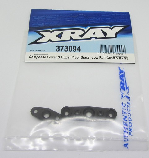 XRAY Composite Lower & Upper Pivot Brace Low Roll-Center - Hard v3