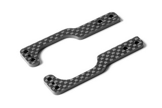 XRAY X1 2020 - Graphite Rear Wing Holder Side Plate - 2.5mm (2 pcs) - Clicca l'immagine per chiudere