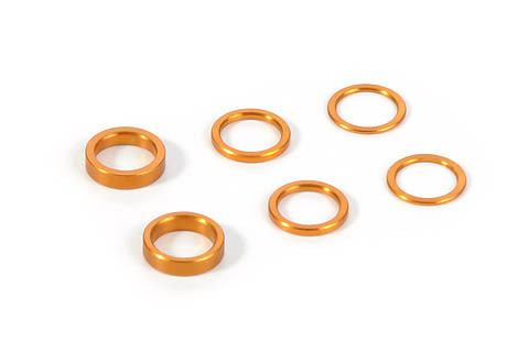 XRAY Set Rondelle Alu 0.5,1,2 mm (colore Arancione) - Clicca l'immagine per chiudere