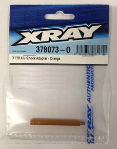 XRAY X1'18 Alu Shock Adapter - Orange