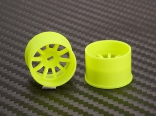 PN Racing Mini-Z AWD Machine Cut 10 Spoke Rear Wheel R14mm Yellow