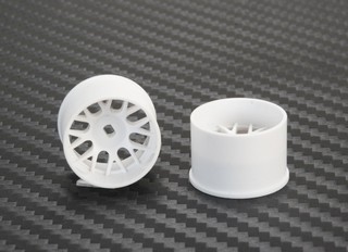 PN Racing Mini-Z AWD Machine Cut BBS Rear Wheel R14mm White - Clicca l'immagine per chiudere