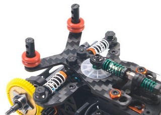 PN Racing Mini-Z Carbon Fiber Damper Plate for Side Shocks/Rear Body Posts