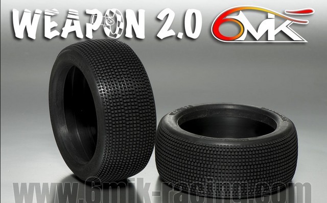 6mik-Racing T15V - "Weapon 2.0" Gomme - Mescola Verde - Solo Gomme (2 pezzi)