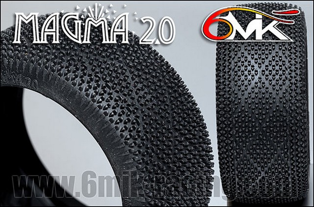 6mik-Racing T16B - "Magma 2.0" Gomme - Mescola Blu - Solo Gomme (2 pezzi)