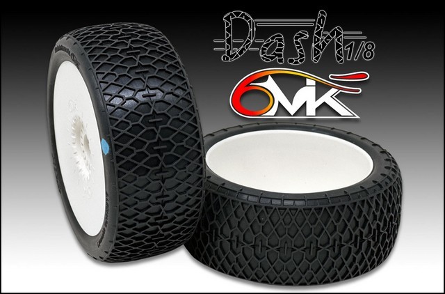 6mik-Racing TU19B - "Dash" Gomme Incollate sul Cerchio - Mescola Blu (2 pezzi)