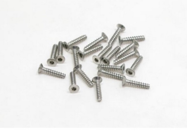 PN Racing M2x10 Countersink Stainless Steel Hex Plastic Screw (20pcs)