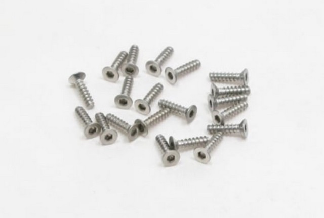 PN Racing M2x8 Countersink Stainless Steel Hex Plastic Screw (20pcs)