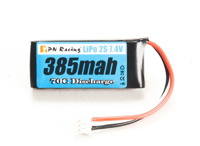 PN Racing V3 LiPo 2S 7.4V 385mah 70C Battery