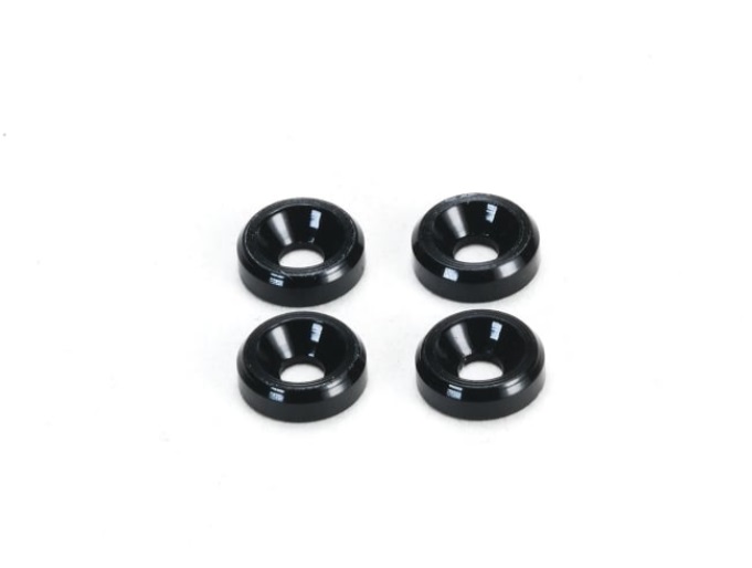 PN Racing Aluminum M2 Countersunk Washer Black (4pcs)