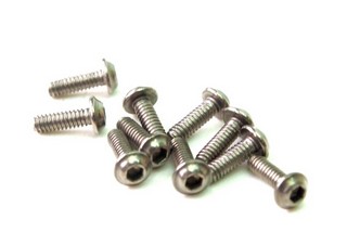 PN Racing M2x6 Titanium UFO Head Hex Machine Screw (10pcs)