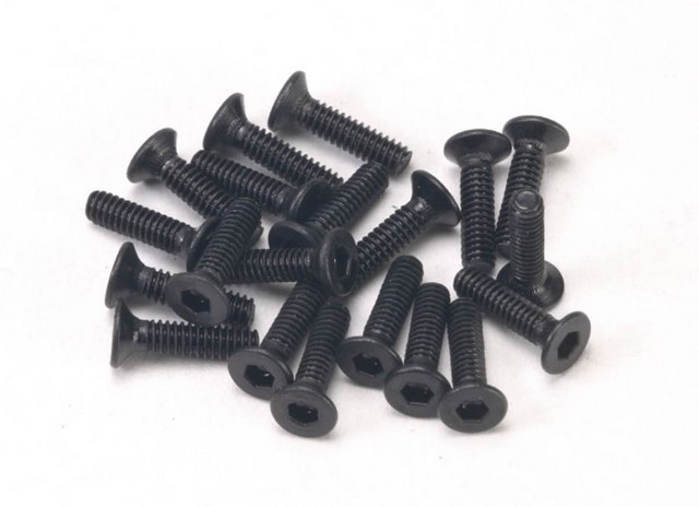 PN Racing M2x8 Countersunk Hardened Carbon Steel Hex Machine Screw (20pcs)