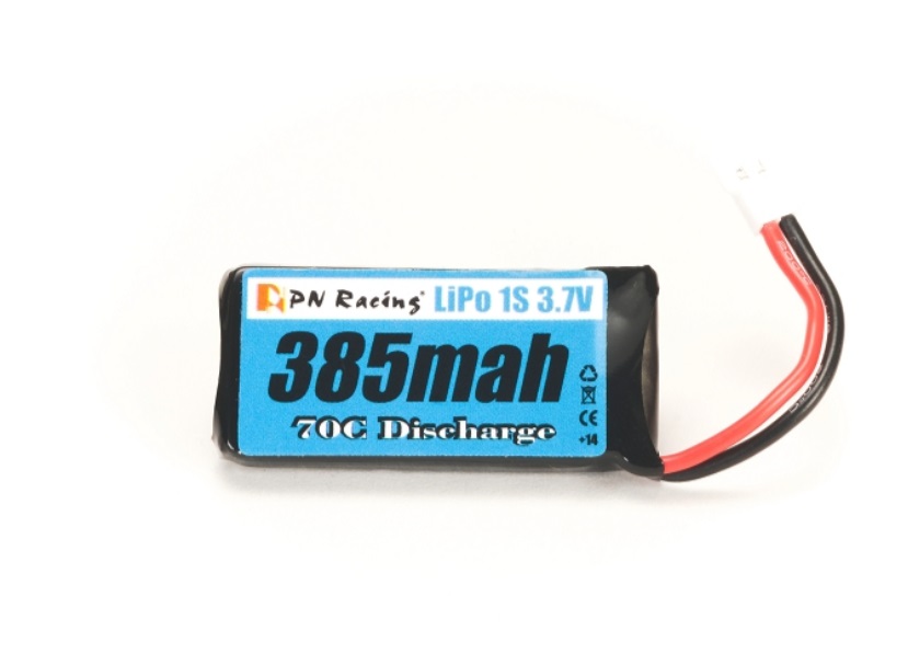 PN Racing LiPo 1S 3.75V 385mah 70C Battery