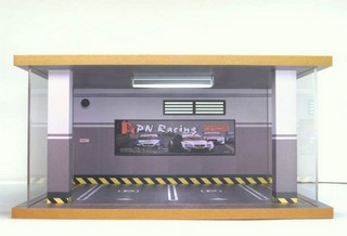 PN Racing PNR 1/28 Scale Realistic Car Garage 2 Parking Space - Clicca l'immagine per chiudere