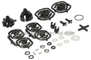 Awesomatix GD2B-R - A800 Gear Diff Set - V2 with Rubber Ball Seals