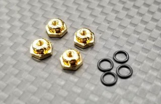 GL Racing 2mm Lock nuts (Gold colour) - 4pcs