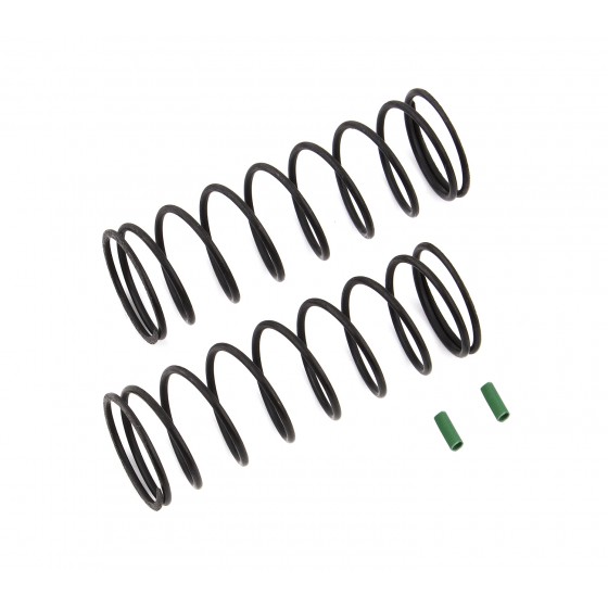 Team Associated AE81222 - Front Springs V2, green, 4.9 lb/in, L70, 9.5T, 1.6D