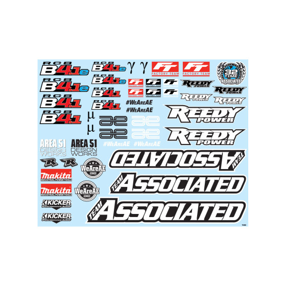 Team Associated AE81651 - RC8B4.1/RC8B4.1e Decal Sheet