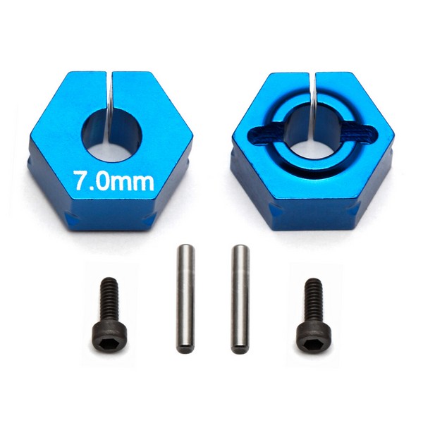 Team Associated AE91610 - FT Clamping Wheel Hexes, 7.0mm
