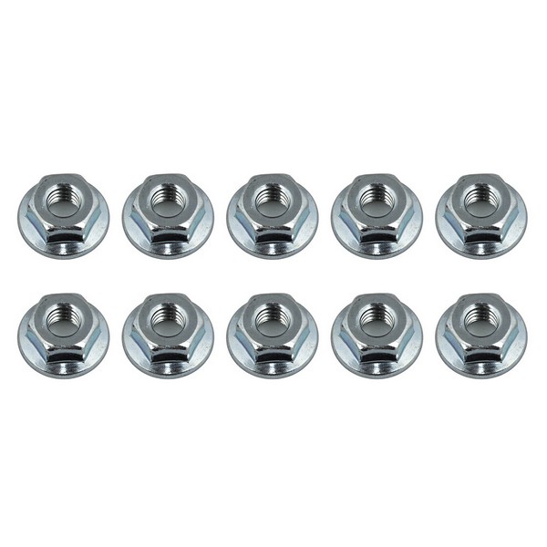 Team Associated AE91826 - M4 Serrated Wheel Nuts, Silver